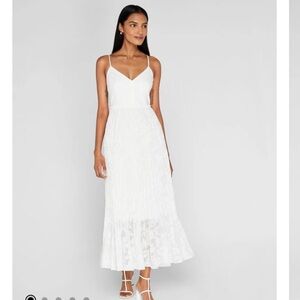 Club Monaco Crinkle Pleat Midi Dress